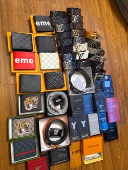 Designer colognes, wallets, belts and more for sale
