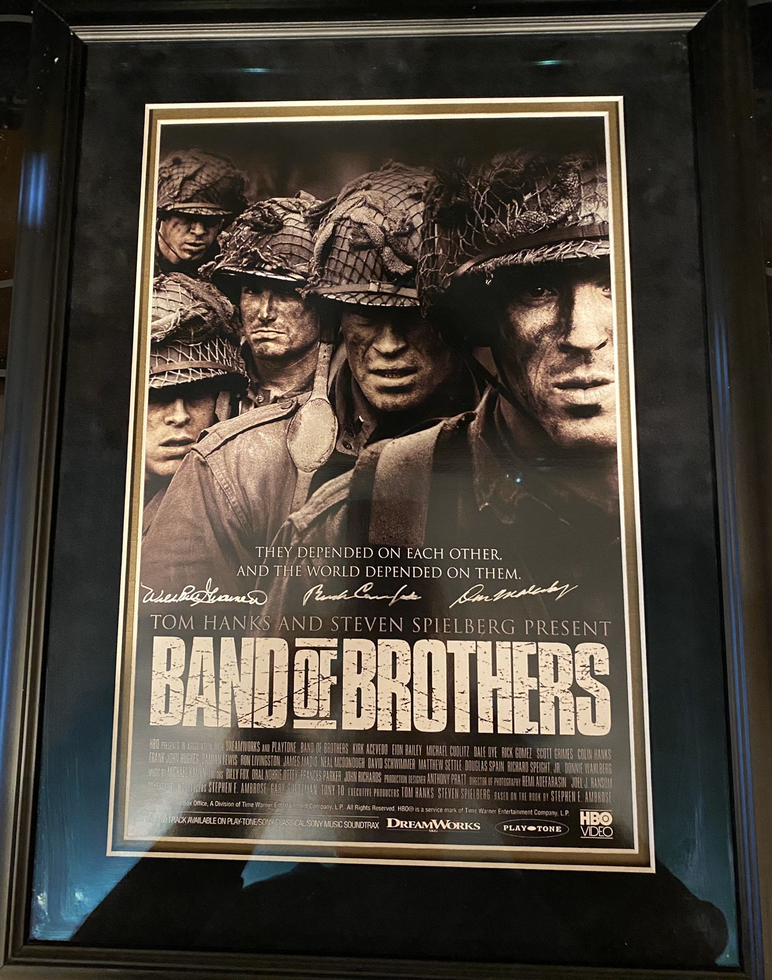 Band of Brothers signed movie poster with COA