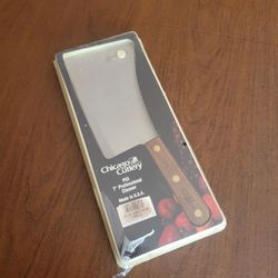 Vintage Chicago Cutlery PC1 Professional 7-Inch Meat Cleaver New, sealed
package. UPC 06. Weight 1lb 2oz plus shipping materials.
Wood han