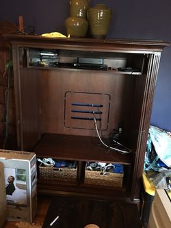 Solid Wood Entertainment Cabinet