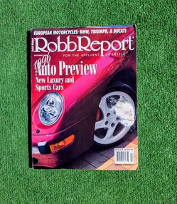 The Robb Report October 1995 Luxury Sport Car 1996 Auto Preview Magazine Marked