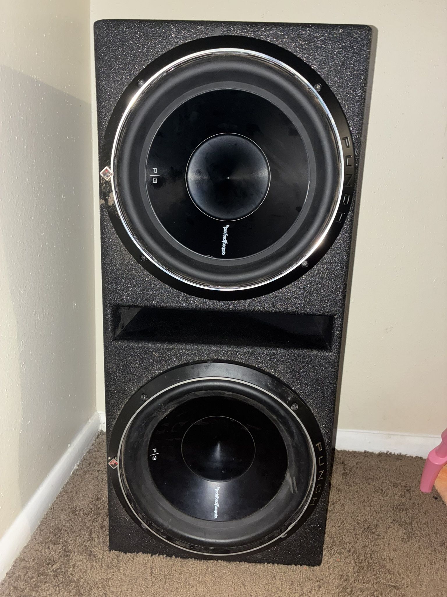 2 12inch Rockford Fosgate P3 Subwoofers/box