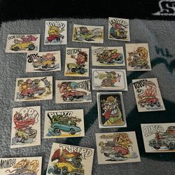 1973 Donruss Fantastic Odd Rods Stickers lot of 33