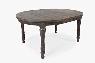 Madison County Barnwood Round to Oval Dining Table