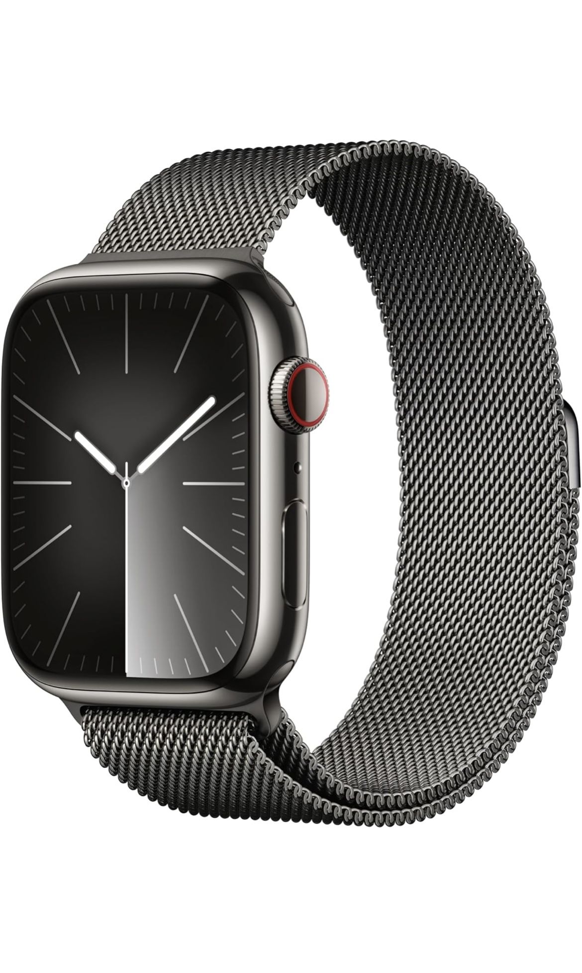 Apple Watch Series 9 [GPS + Cellular 45mm] Smartwatch with Graphite Stainless Steel Case with Graphi