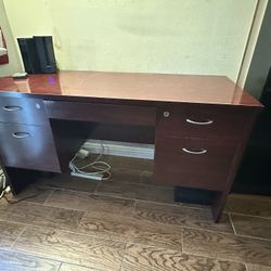 Large wood work desk