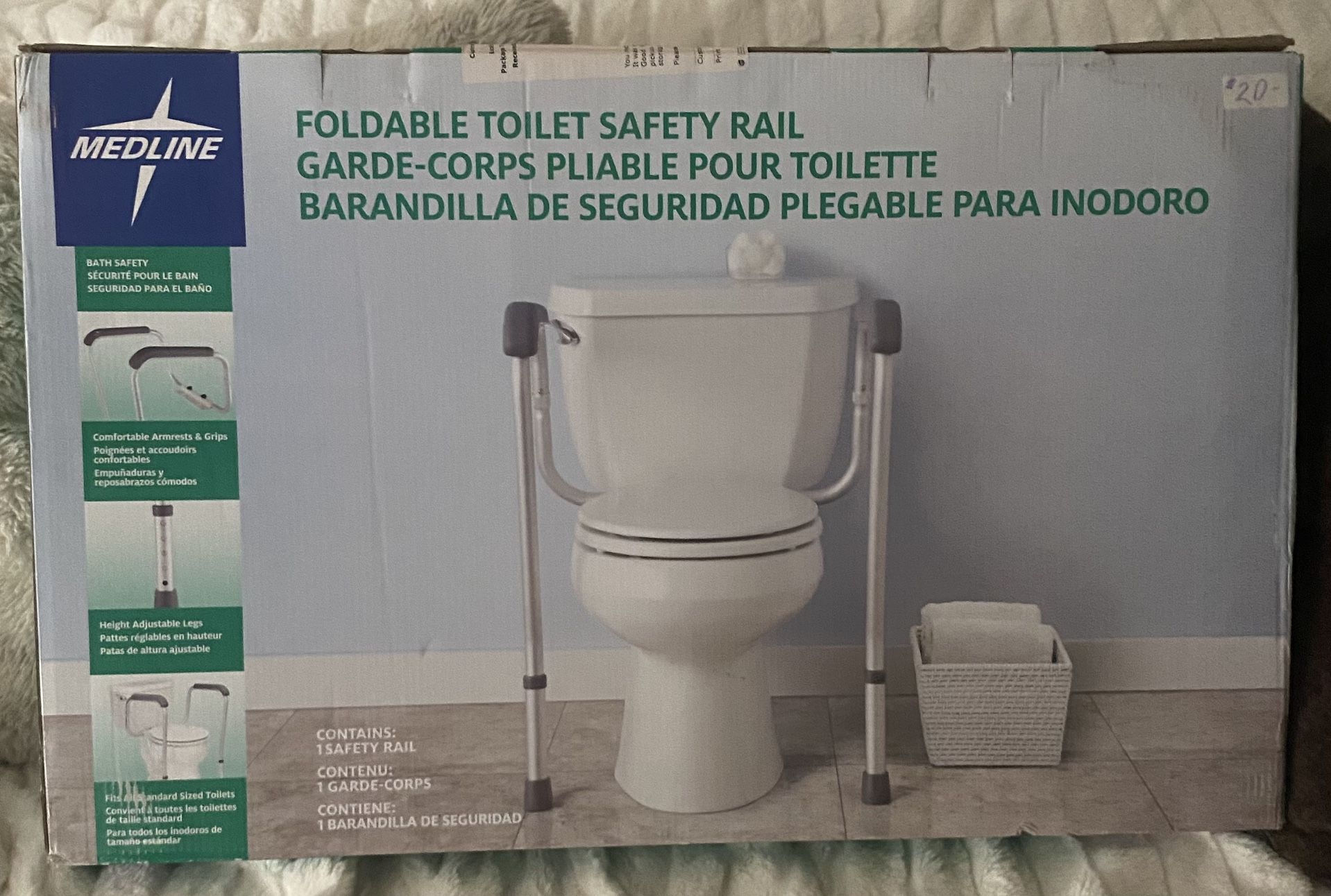 Toilet safety rail