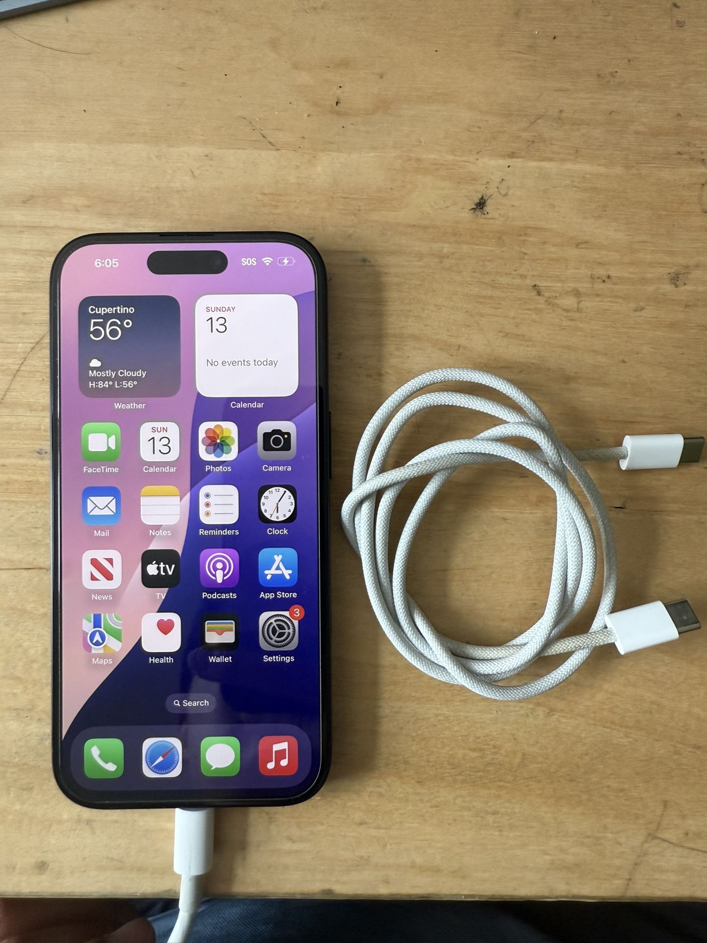 iPhone 16 128GB Unlocked/Balck/Fully Functional/Charging cable