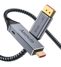 Bidirectional HDMI to DisplayPort Cable 4K@60Hz