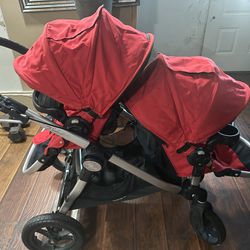 Red Jogger City Select Double Stroller 