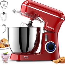 Stand Mixer, 6.5QT 10-Speed 660W Tilt-Head Electric Stand Mixer, 3-In-1 Kitchen Mixer with Bowl, Dough Hook, Whisk and Beater, Food Mixer for Baking,