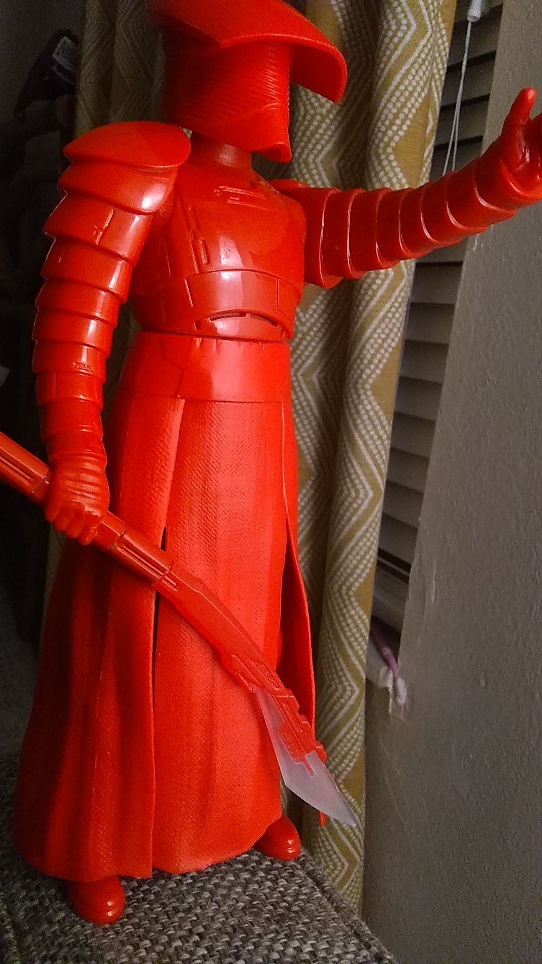 Red samurai action figure