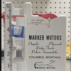 Vintage Automotive Dealer Rain Gauge