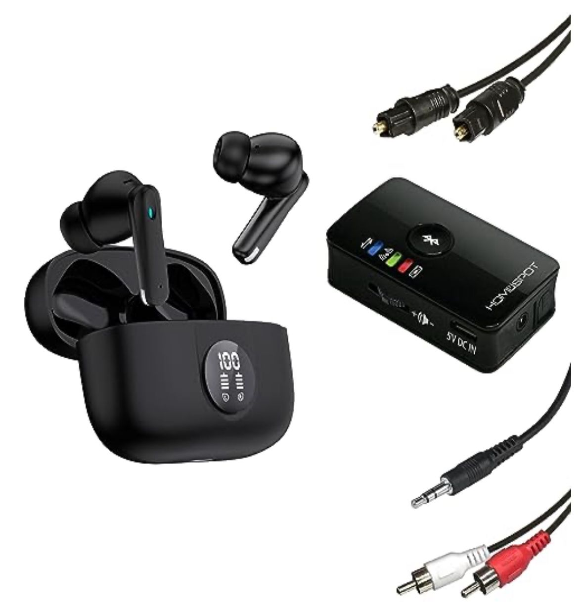 Homespot hd Bluetooth transmitter and earbuds