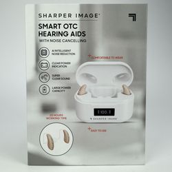 Sharper Image Smart OTC Hearing Aids Noise Cancelling D26AT 20 Hours Recharge