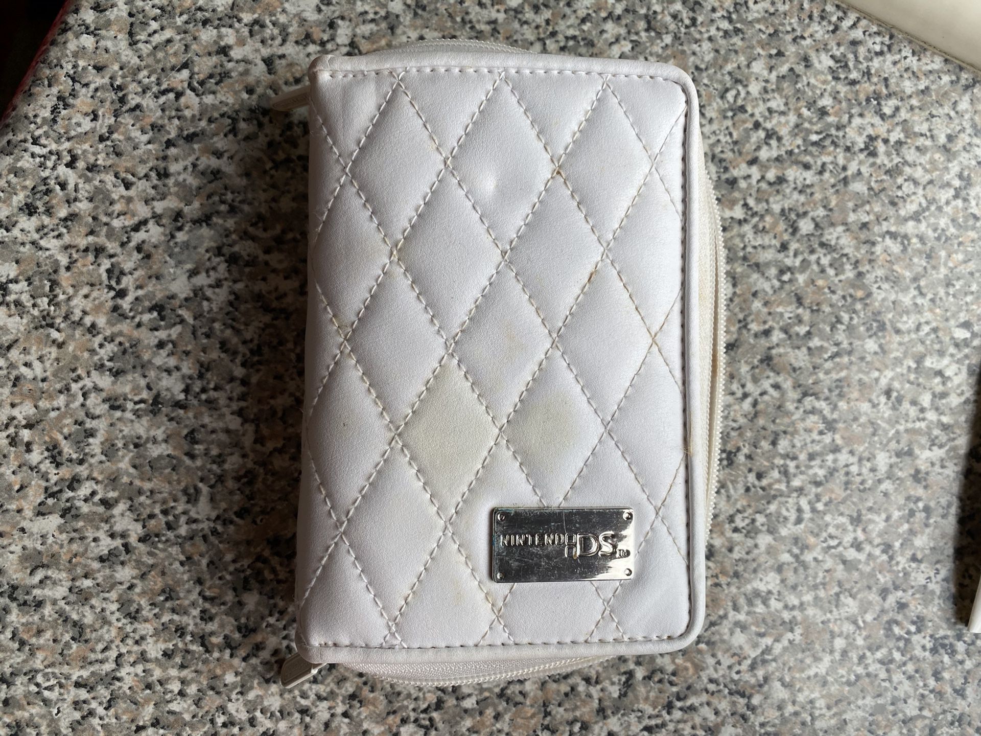 Nintendo DS white leather case