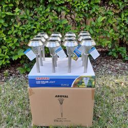 12pc Stainless steel Solar pathway LED light 11060