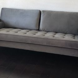 All Modern Mid Century 84”  Grey Sofa