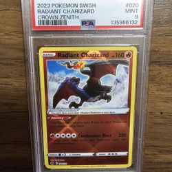 Pokemon Graded Slab PSA 9 Radiant Charizard #20 (2023) Sword & Shield Crown Zenith 