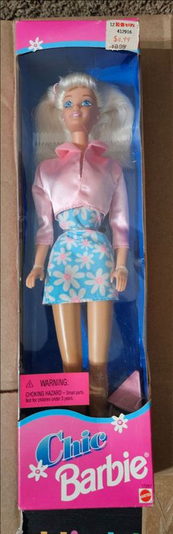 1996 Mattel Chic Barbie Fashion Avenue Doll #17297 NRFB Vintage KB Toys Sticker