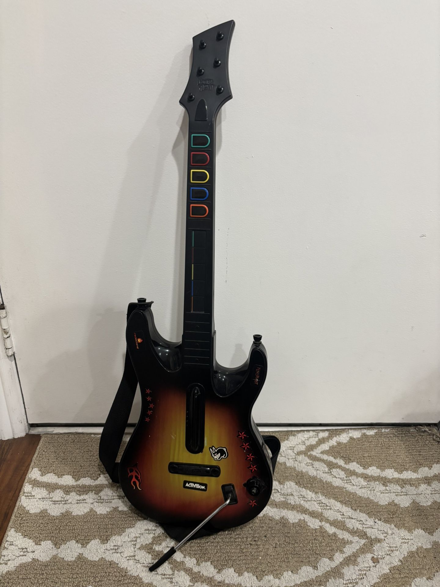 PS3 Guitar Hero Sunburst Wireless Red Octane World Tour