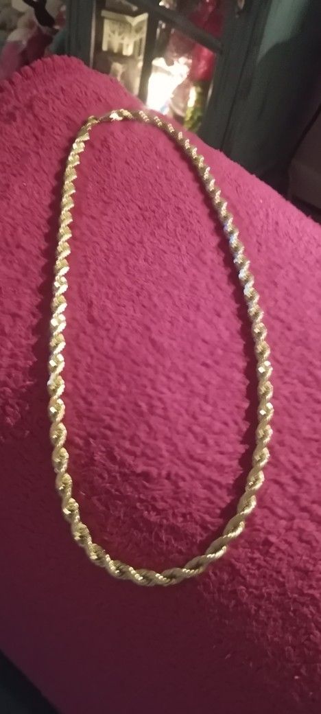 Rope Chain. 87.5 Gram.24 In.14k Gold