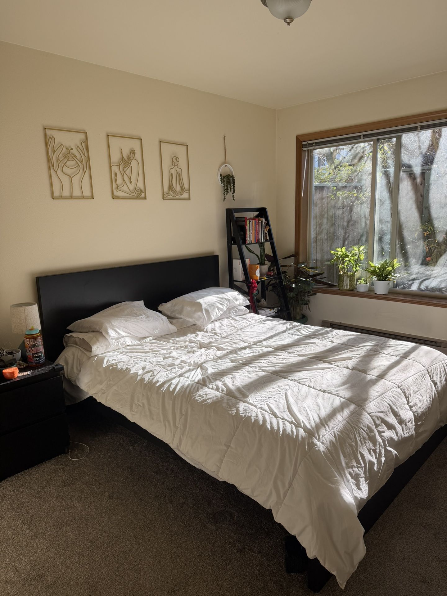 IKEA Malm Queen Sized Bed Frame with Headboard - Black