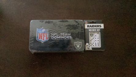 Las Vegas Raiders Dominos and Dice Set