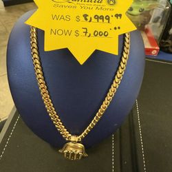 14k Y/G Pendant Chain, 84.3g, 18”