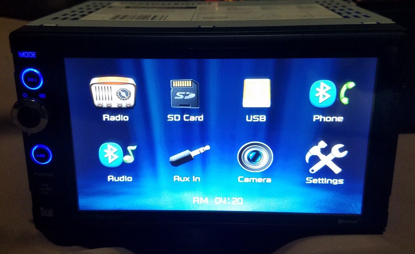 Dual Electronics Double Din XVM286BT 6.2" LED Backlit LCD Multimedia Touch Screen, Bluetooth,AUX,SD card,camera ready radio