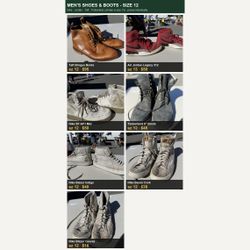 Men's Shoes & Boots Size 12 - Nike Jordan Taft Timberland (priced individually)