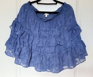 Lauren Conrad Blue Ruffle Mini Skirt – Size XXL