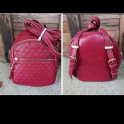 Ladiez Convertible Backpack Black/Red ~New