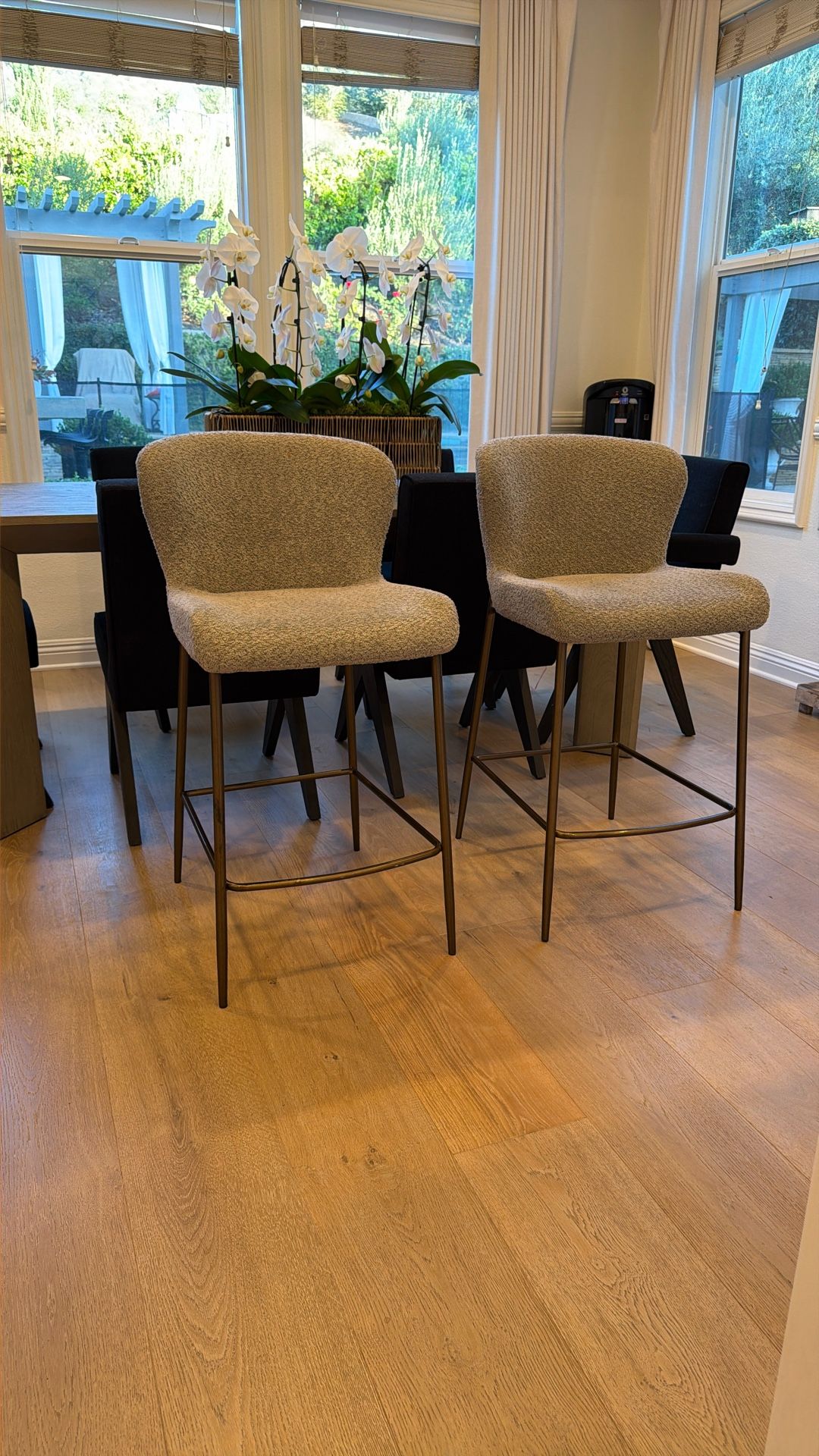 Arhaus Counterstools In Gray Set Of 2