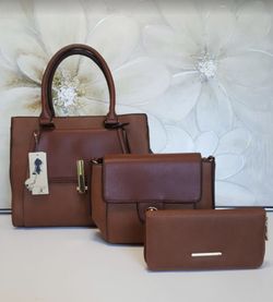Handbags 3pcs sets Brown Color
