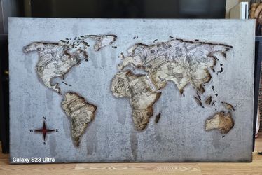Extra LARGE Map 3D World Map Wall Art Check My Other Offers