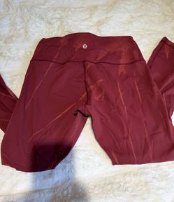 Lululemon High-Rise Leggings in Dark Red