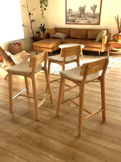 West Elm by Grand Rapids Chair Co. Brooke Counter Stools (3)