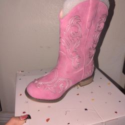 Pink Cowgirl Big Kid Boots 