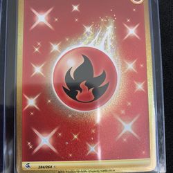 Fire Energy Secret Rare Pokemon Card