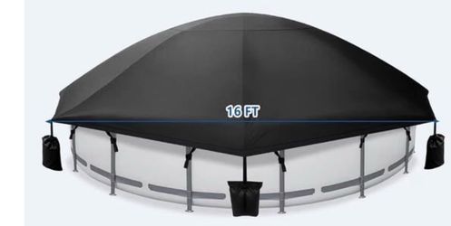 Weatherproof Pool Dome Cover for Round Above Ground Swimming Pools Measures 16 ft
