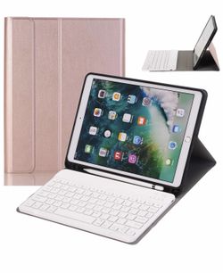 iGenjia iPad Pro 10.5 Keyboard Case with Pencil Holder-for iPad Pro 10.5 inch(A1701/A1709) Smart Stand PU Leather Case with Detachable Bluetooth Keyb