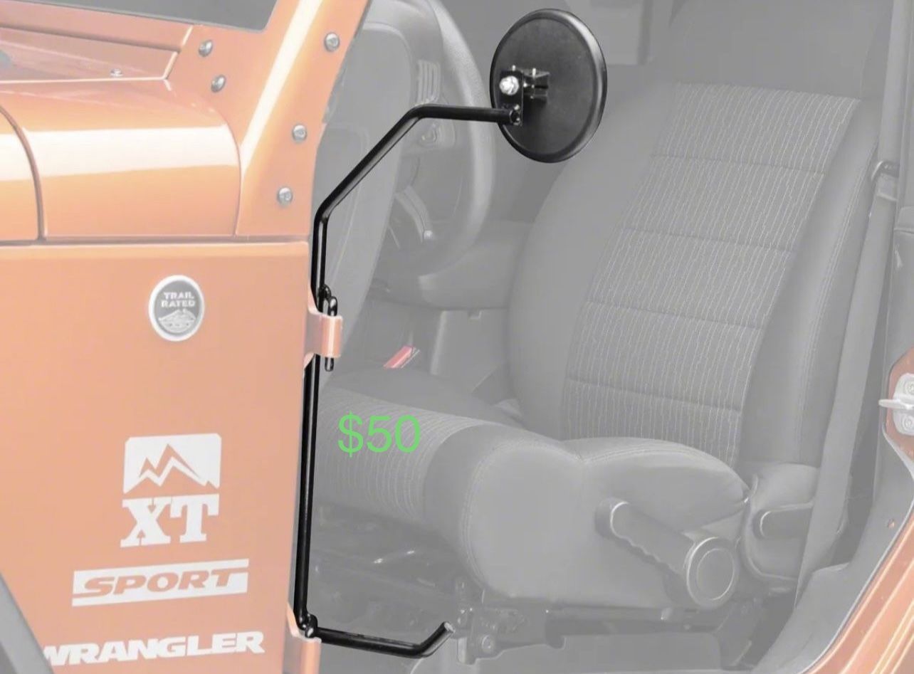 JEEP Wrangler JK Kikbax Offroad Mirrors with Foot-Pegs