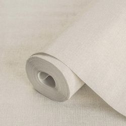 Stylish Fabric Textured Wallpaper, Cream Color Modern Linen Style Abstract Minimalist Non-Pasted Wall Paper, Wallcovering