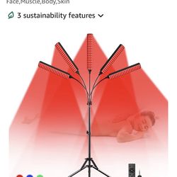 Red Light Therapy for Face Body, 5 Heads Red Infrared Light Therapy Device, 7Colors Full Body Red Light Therapy Devices, 660nm and 850nm Near Infrared