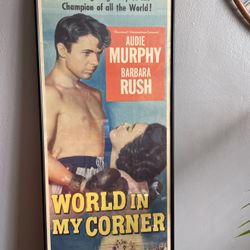 World In My Corner (1956) Framed Original Boxing Movie Poster