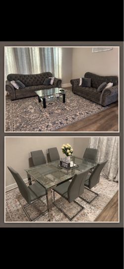Sofas and matching dining table
