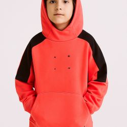 ZARA Hoodie Youth Size 11 12 Pink Neon Pullover Sweatshirt Boys Girls Unisex