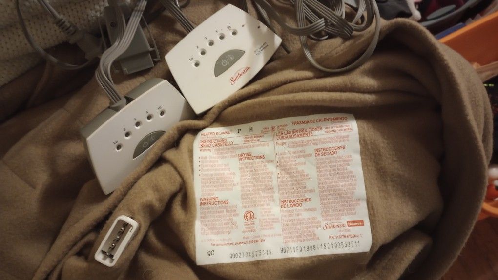 Queen Size Sunbeam Heated Blanket