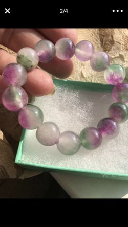 Colorful jade bracelet